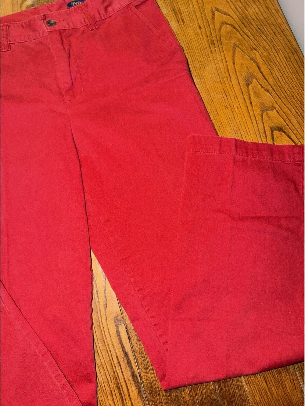 Polo Ralph Lauren Boys Red Chino Straight Leg Pants Size 16